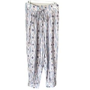 ANTHROPOLOGIE Hei Hei Ikat Geometric Print Harem Pants 4 Boho Bohemian